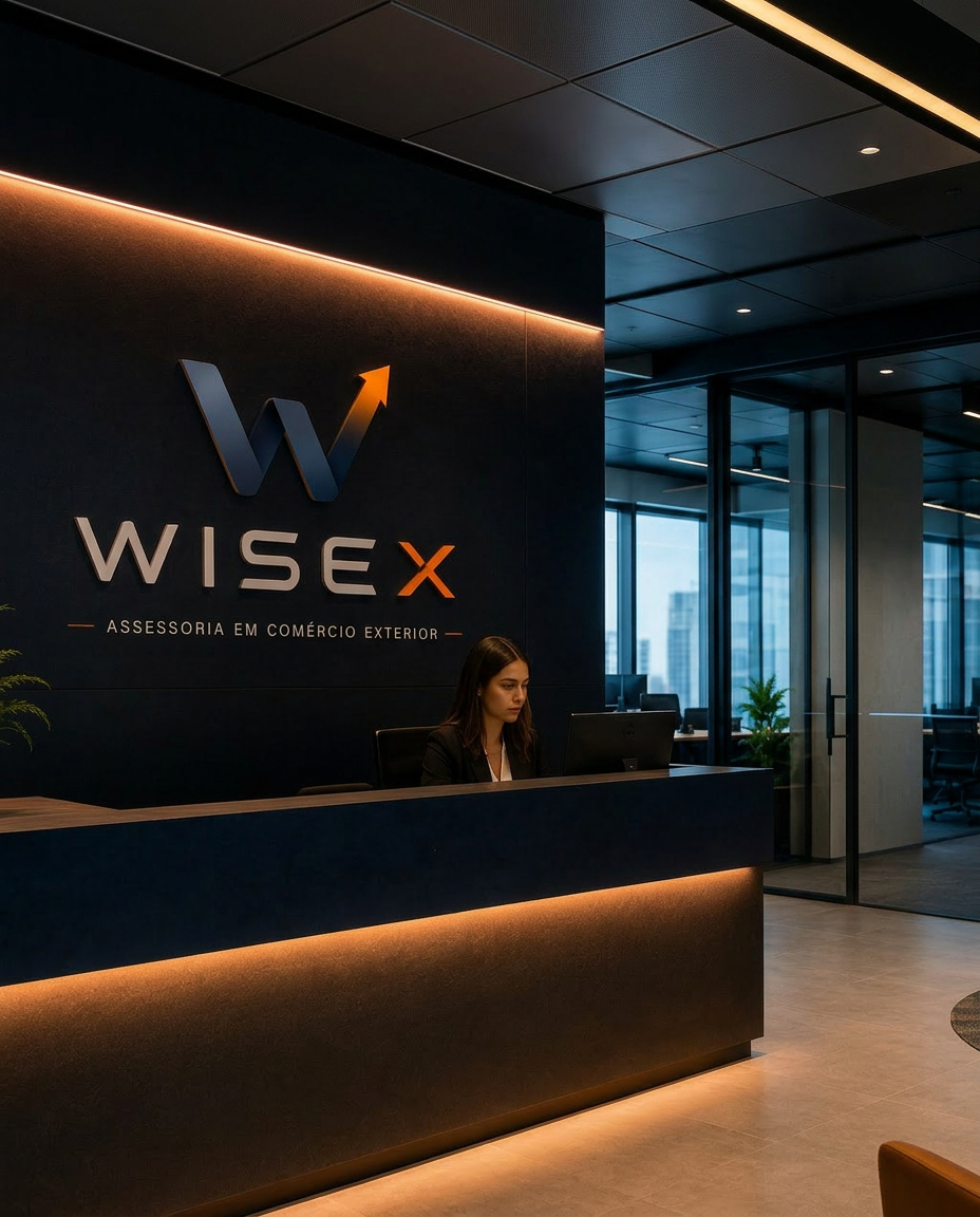 Recepção do escritório Wisex — assessoria em comércio exterior